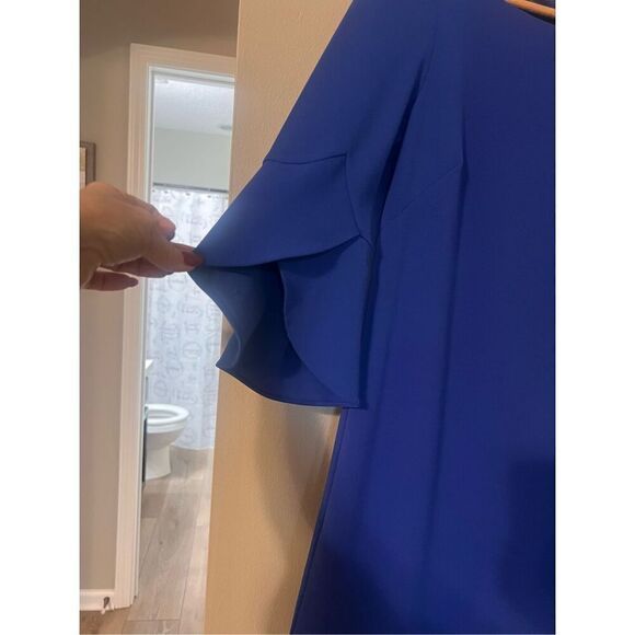 Vince Camuto Women's 4 Tulip Bell Sleeve Mini Dress Royal Blue Cocktail Party - Picture 5 of 9